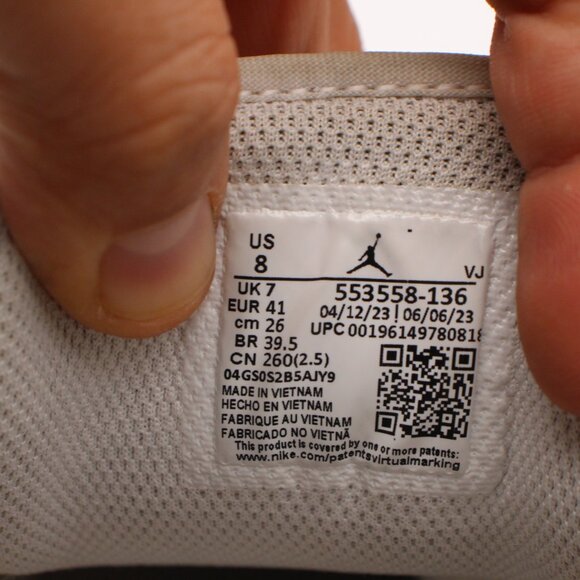 Nike Air Jordan 1 Low Men\'s Size 8 Triple White Shoes Sneakers 2022 553558-136